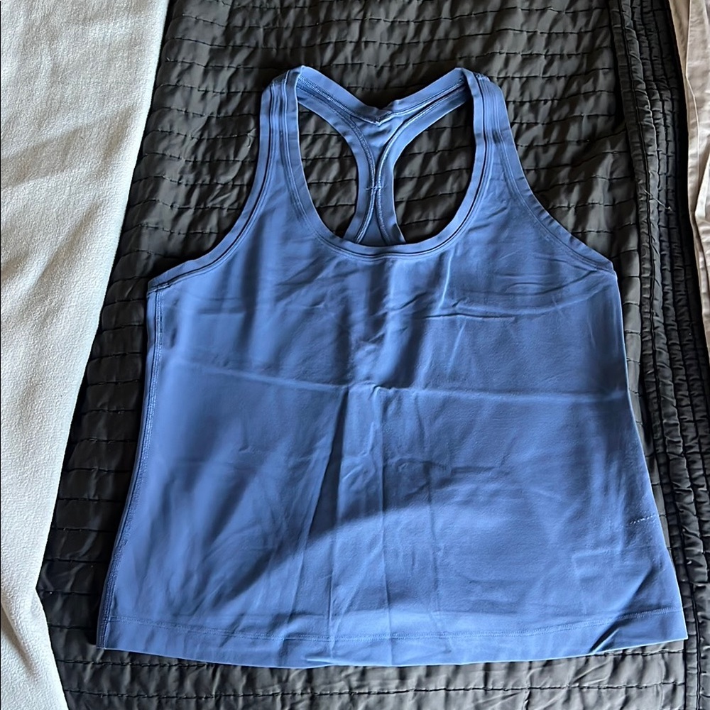 Blue Racerback Tank Top